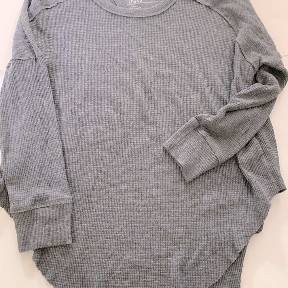 Aritzia TNA waffle long sleeve top